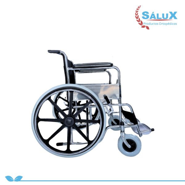 Silla de ruedas standar aro pvc cocada lona negra