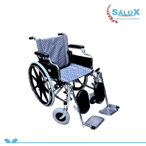 Silla de ruedas imp trauma aro pvc pu desmontable tapiz gris