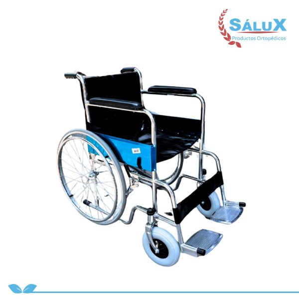 Silla de ruedas imp standar aro rayo lisa marroquí negro llanta gordita
