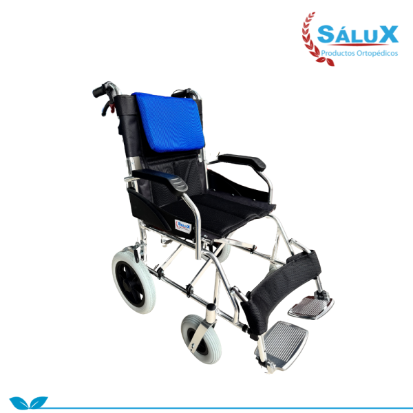 SILLA DE PASEO DE ALUMINIO CON TAPIZ NEGRO