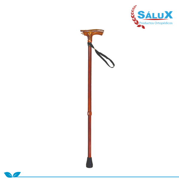BASTON 1 PATA COLOR MADERA CON LUZ