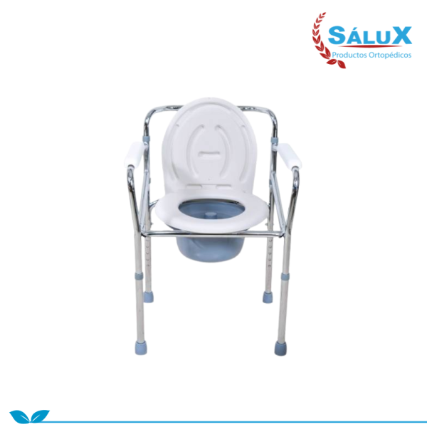 SILLA SANITARIO DE ACERO SIN RUEDAS