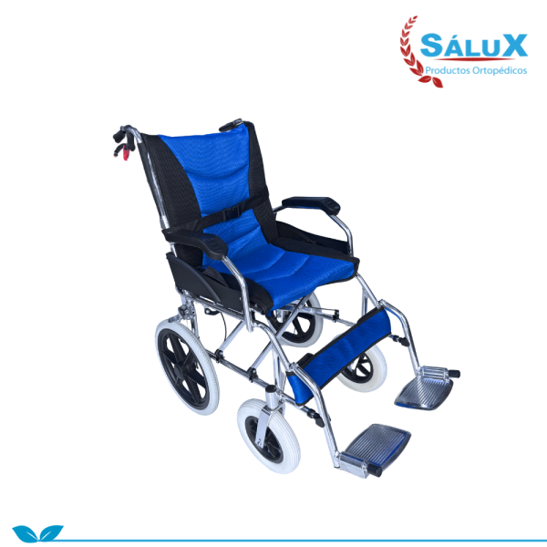 SILLA DE PASEO ALUMINIO CON FORRO DE NAILON ACOLCHADO AZUL