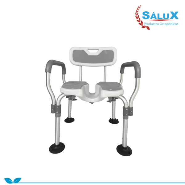 SILLA DE DUCHA MEJORADA CON ASIENTO RECORTADO