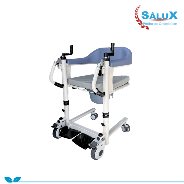 SILLA DE TRANSFERENCIA CON MANIVELA GIRATORIA