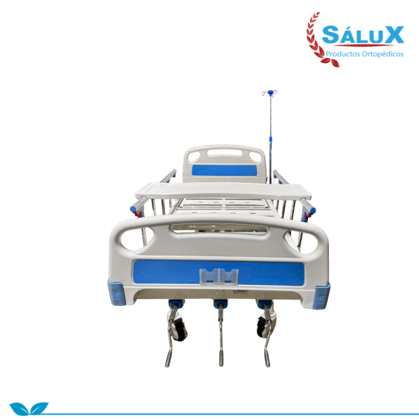 CAMA MANUAL DE 3 FUNCIONES INCLUYE MESA Y PORTA SUERO SIN COLCHON